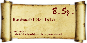 Buchwald Szilvia névjegykártya